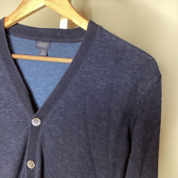 J. Crew Men's Navy Sweater Cardigan Sz S - Picture 1 of 4